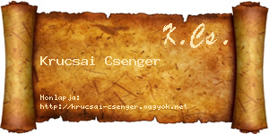 Krucsai Csenger névjegykártya